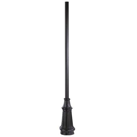 Wave Lighting 3688FVB-BK Commercial 3" Fluted Surface Mounted Lamp Post in Black